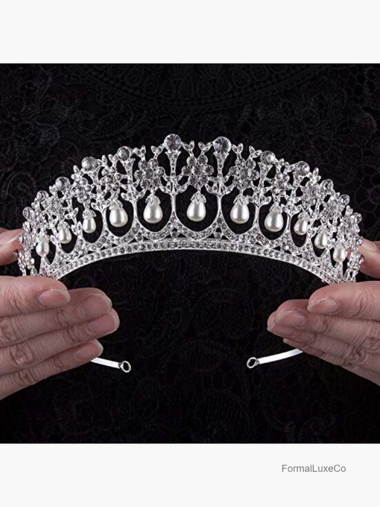 Vintage Rhinestone Bride Tiara Crown Wedding Headpiece main image 4